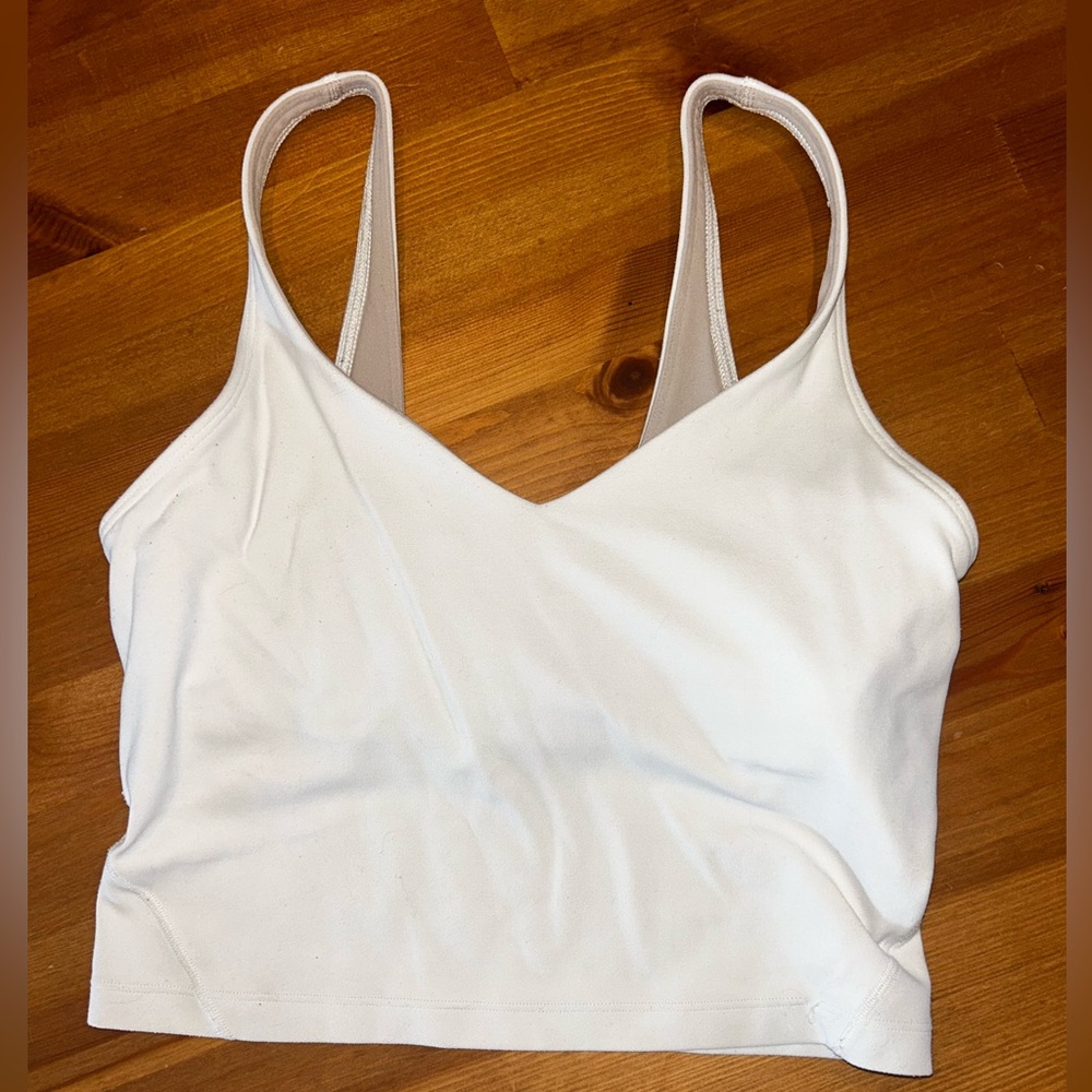 White V-Neck Crop Top
